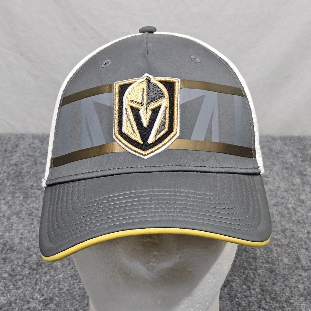 Vegas Golden Knights Hat Fanatics Gray White Mesh Snapback NHL Pro Cap Gameday